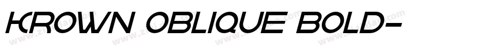 krown oblique bold字体转换
